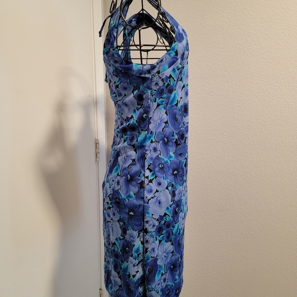 Vintage 1990s Byer Too Blue Floral Dress Size small Re - Picture 3 of 10